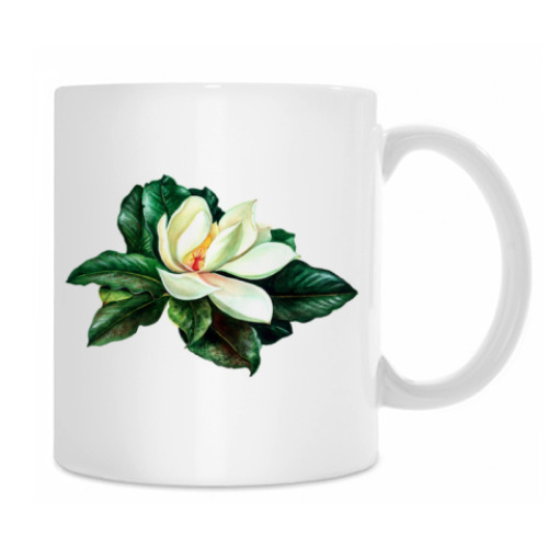 Кружка с принтом Магнолия