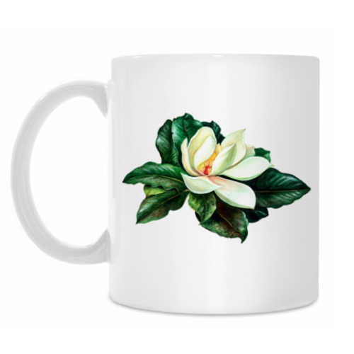 Кружка с принтом Магнолия