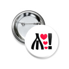 Значок 37 мм любовь