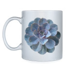 Кружка серебристая Суккулент мозаика