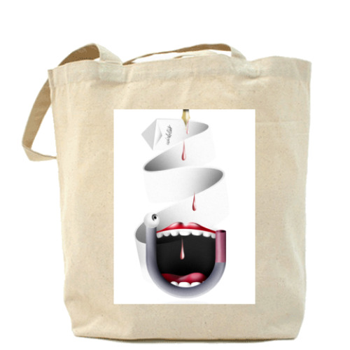 Сумка шоппер с принтом Aaaa