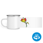 Кружка металлическая белая (круговая запечатка)