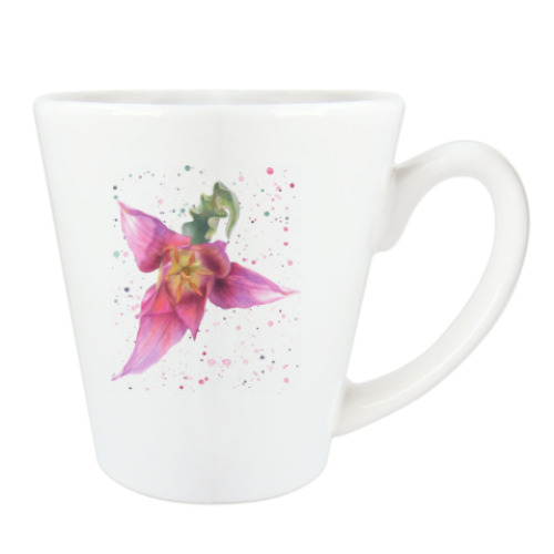 Чашка Латте с принтом Яркие тюльпаны