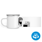 Кружка металлическая белая (круговая запечатка)