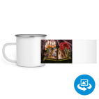 Кружка металлическая белая (круговая запечатка)