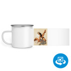 Кружка металлическая белая (круговая запечатка)