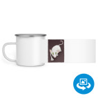 Кружка металлическая белая (круговая запечатка)