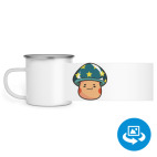 Кружка металлическая белая (круговая запечатка)