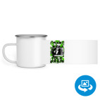 Кружка металлическая белая (круговая запечатка)