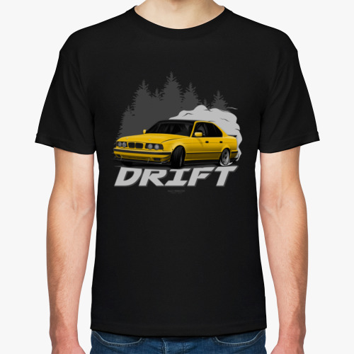 Футболка с принтом BMW e34 Drift