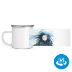 Кружка металлическая белая (круговая запечатка)