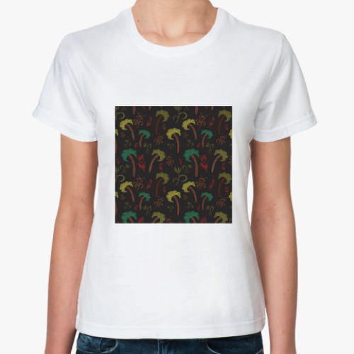 Классическая футболка с принтом Пальмы