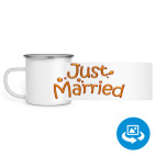 Кружка металлическая белая (круговая запечатка)