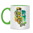 Двухцветная кружка Скейтборд