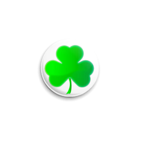 Значок 25мм с принтом  'Трилистник'