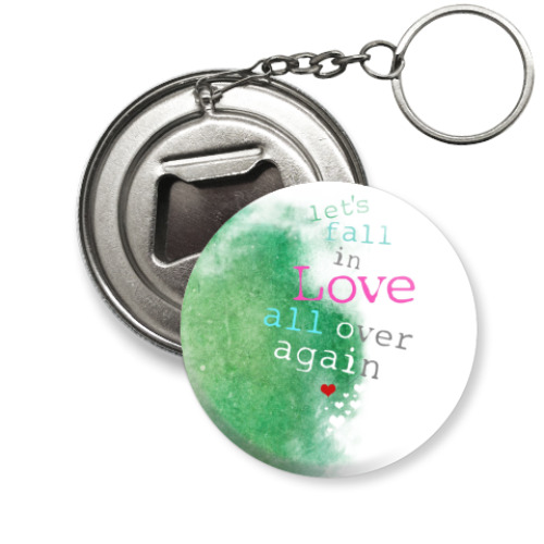 Брелок-открывашка с принтом Love