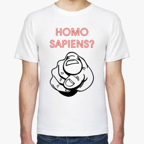 Футболка с принтом Человек разумный?