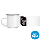 Кружка металлическая белая (круговая запечатка)