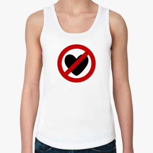 Женская майка с принтом  No Heart