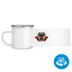 Кружка металлическая белая (круговая запечатка)