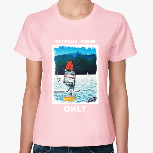 Женская футболка с принтом Виндсерфер