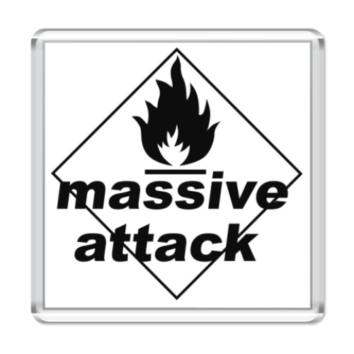 Магнит с принтом  Massive Attack