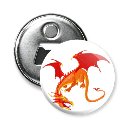 Магнит-открывашка с принтом Дракон