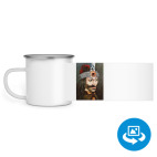 Кружка металлическая белая (круговая запечатка)