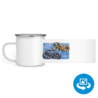 Кружка металлическая белая (круговая запечатка)