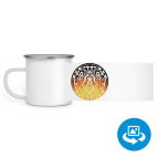 Кружка металлическая белая (круговая запечатка)