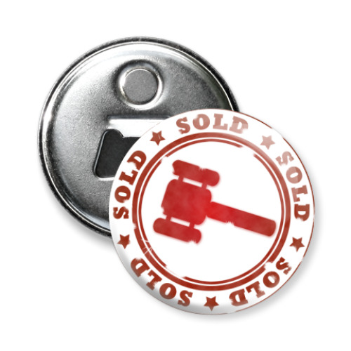 Магнит-открывашка с принтом  Sold