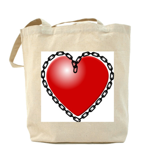 Сумка шоппер с принтом heart