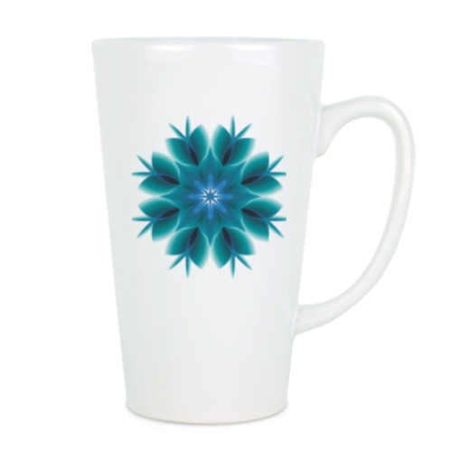 Чашка Латте с принтом абстрактный рисунок мандала