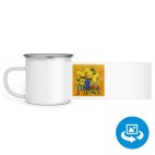 Кружка металлическая белая (круговая запечатка)