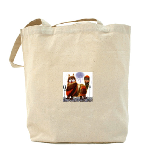 Сумка шоппер с принтом Котъ