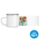 Кружка металлическая белая (круговая запечатка)