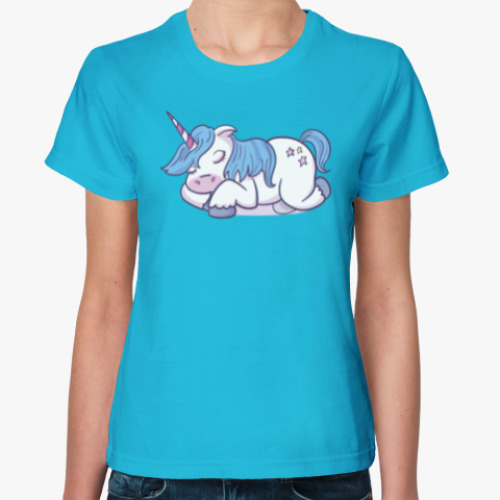 Женская футболка Sleeping Unicorn