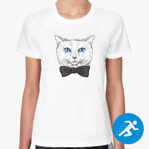 Женская спортивная футболка Hipster Cat