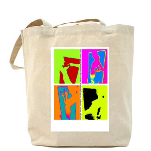 Сумка шоппер с принтом shadows for four