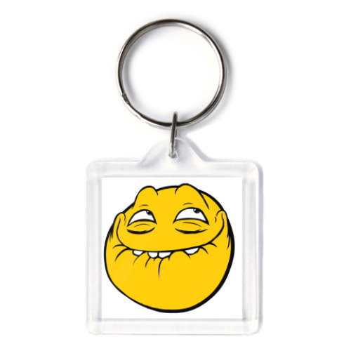 Брелок с принтом Trollface