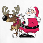 Дед Мороз и олень