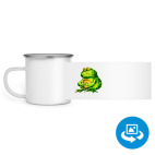 Кружка металлическая белая (круговая запечатка)