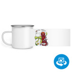 Кружка металлическая белая (круговая запечатка)