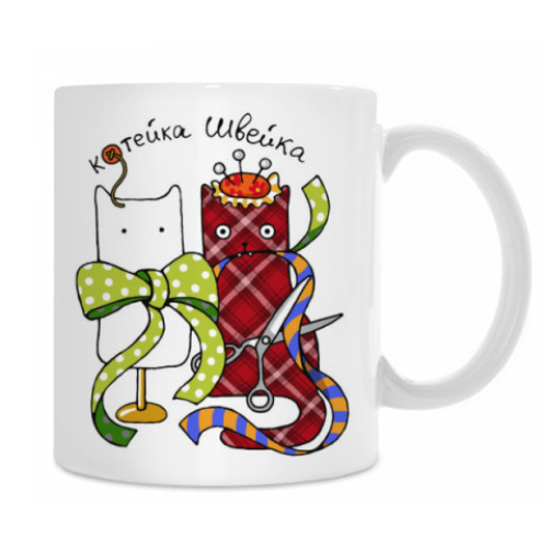Кружка с принтом Швейка из серии 'Profi cats'