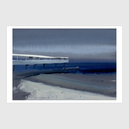 Постер с принтом Подруги и странный человек позади