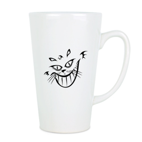 Чашка Латте с принтом Чеширский Кот