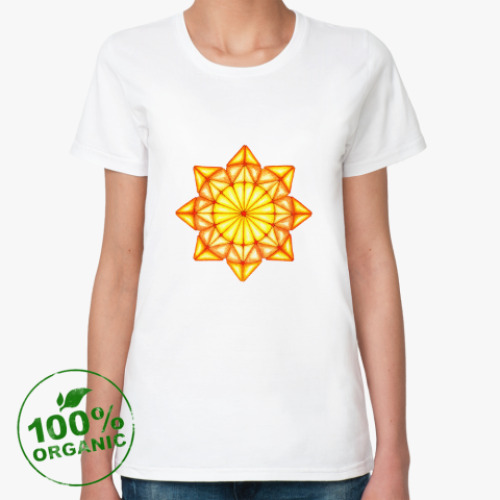 Женская футболка из органик-хлопка Мозаичное солнце