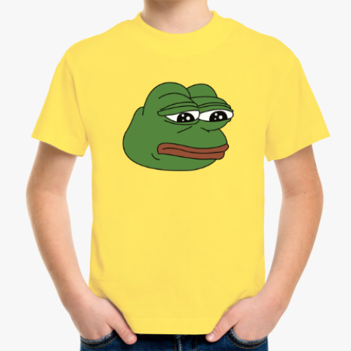 Детская футболка Грустная лягушка