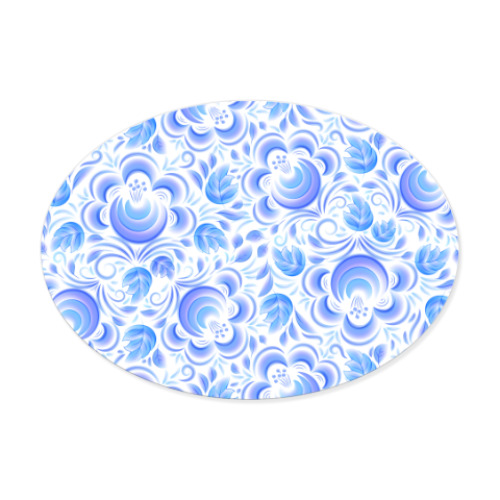 Виниловые наклейки с принтом Гжель-акварель