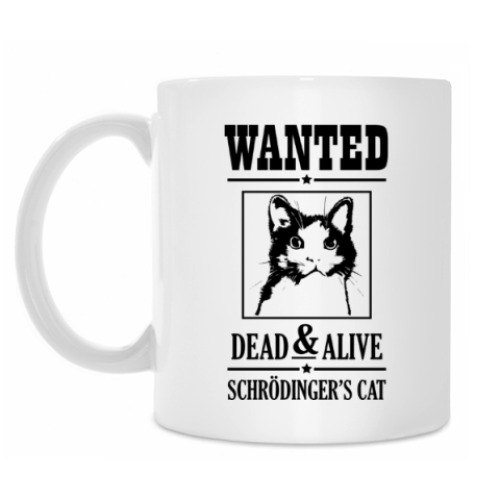 Кружка с принтом Кот Шрёдингера